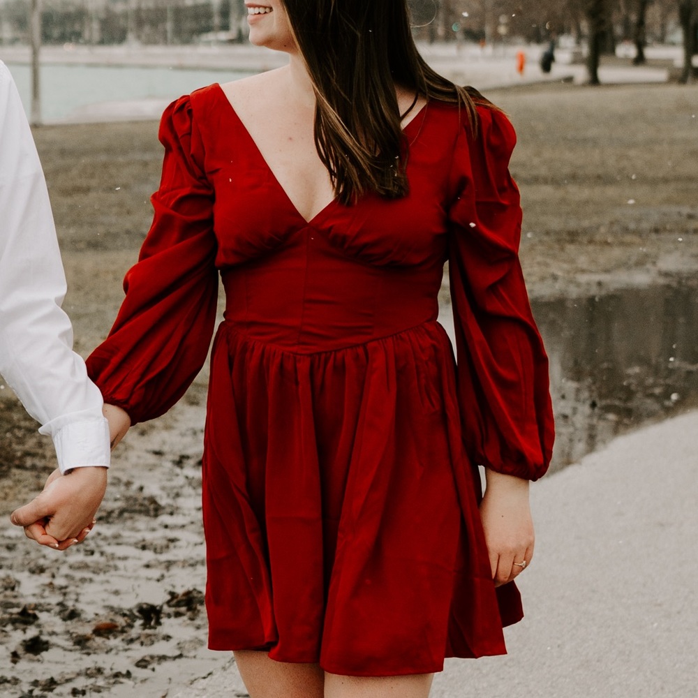 Abercrombie & Fitch Red Mini Dress
